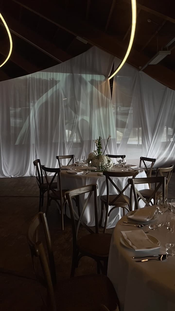 Festbord og draperinger på Christiansholm festning